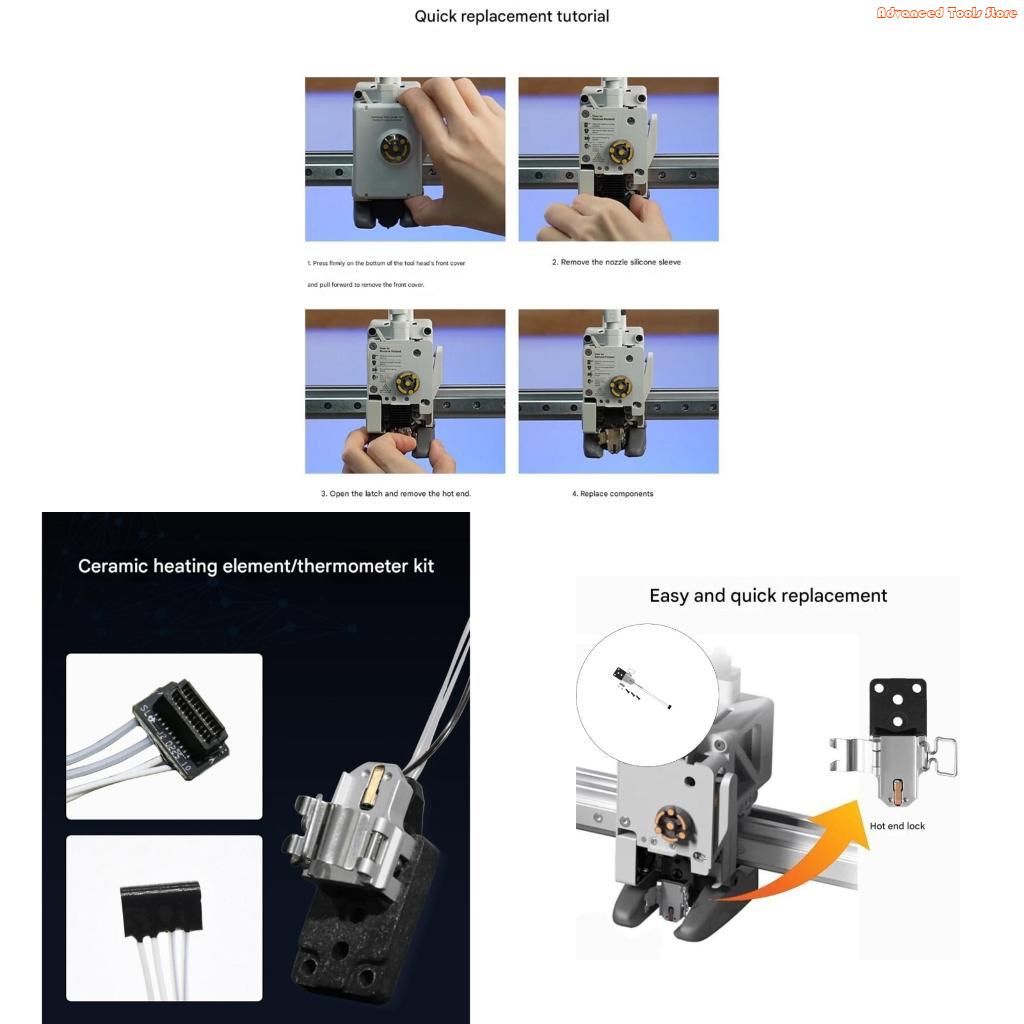 3D Printing Zirconia - ชุดทำความร้อนแบ่งความร้อนเซรามิกเซอร์โคเนียสำหรับเครื่องพิมพ์ 3D การบำรุงรักษาปลายร้อน W91B