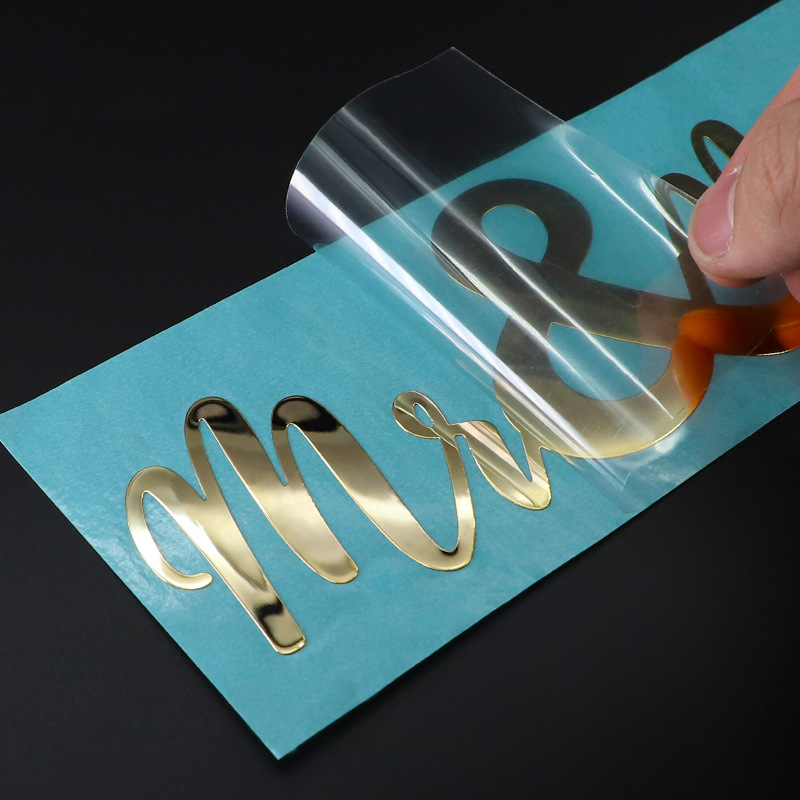 3D Printing Glass - โลโก้ส่วนบุคคลพิมพ์โลหะ 3D ทองเงินสติกเกอร์ลายนูนสติกเกอร์บนถุงบรรจุกล่องไม้ Glass Face