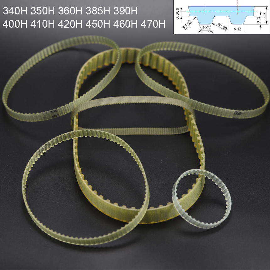 Timing Belt - สายพานไทม์มิ่งซิงโครนัสแบบฟันเฟืองรูปสี่เหลี่ยมคางหมู ขนาด 12.7 มม. วัสดุ PU