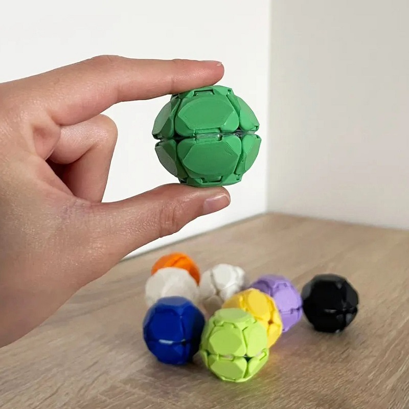 3D Printing Fidget Toys - เครื่องมือคลายเครียดพิมพ์ 3 มิติ PentaClick, ของเล่นหมุนกดนิ้ว, ของขวัญวันเกิด