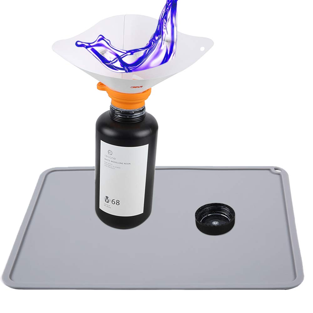 3D Printing Sla - แผ่นซิลิโคนกันกระแทก 410 x 310 มม. สำหรับทำความสะอาดหรือถ่ายโอนเรซิ่น