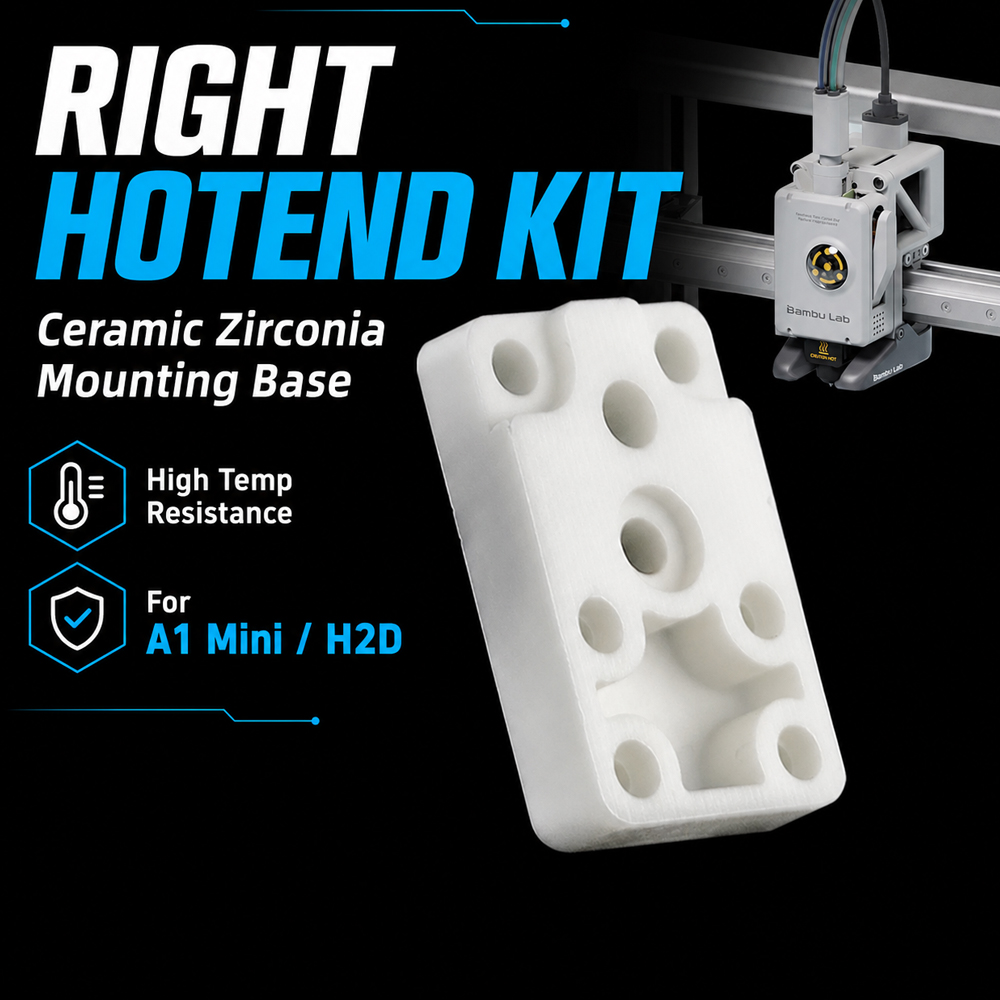 3D Printing Zirconia - ชุดประกอบฮ็อตเอนด์ด้านขวาสำหรับ Bambu Lab A1 Mini H2D