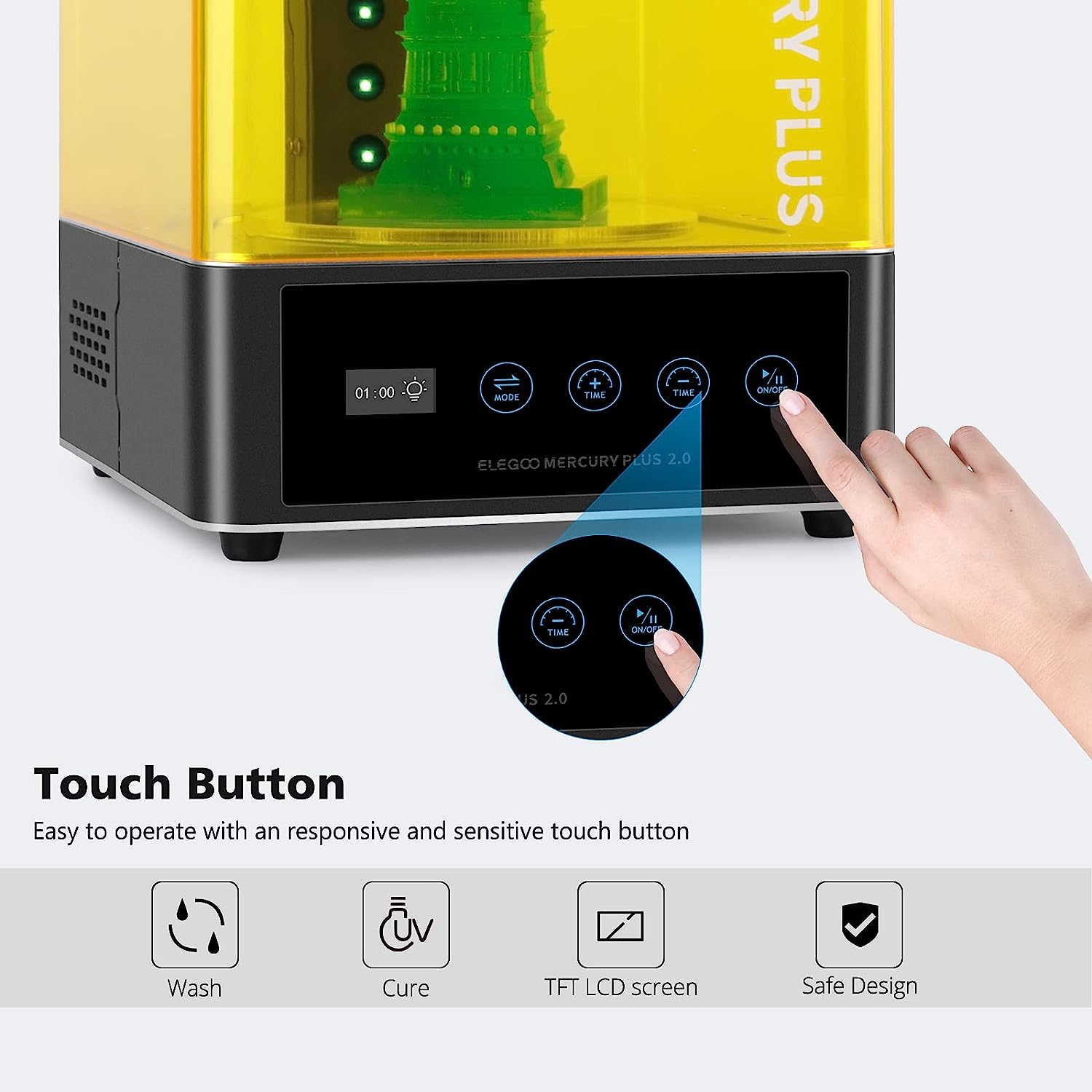 สถานีล้างและอบแห้ง ELEGOO Merc - 3D Printing Sla บทวิจารณ์และราคา