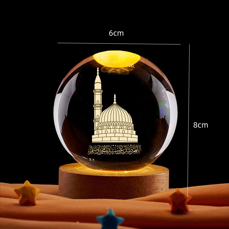 ของตกแต่งรอมฎอน ลูกบอลคริสตัล  - 3D Printing Lamp บทวิจารณ์และราคา